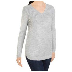 Hilary Radley Women's V-Neck Long Sleeve Sweater Size M